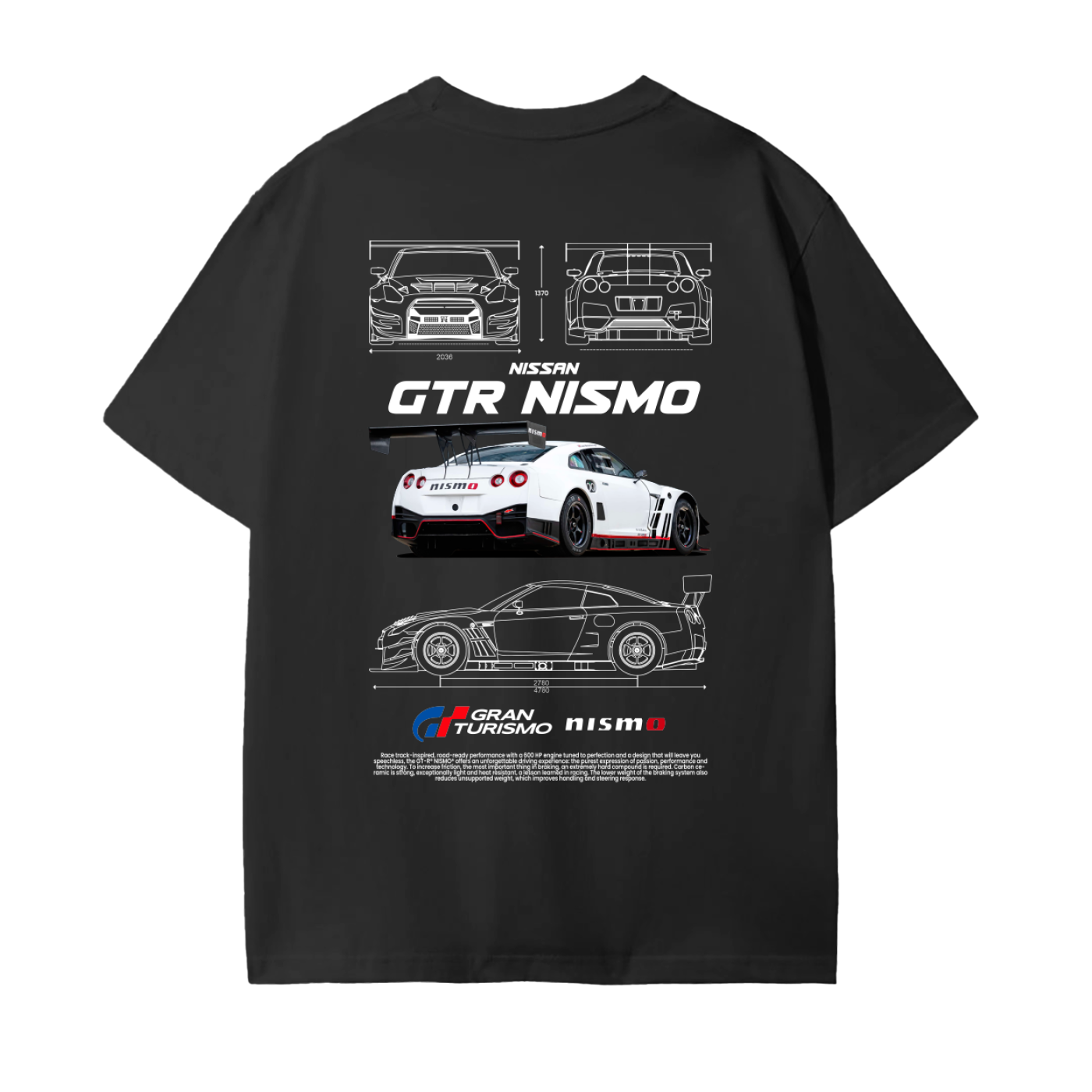 WHITE GTR Cotton T-Shirt