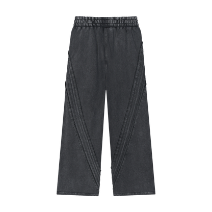 Snow Washed Tape Raw Edge Sweatpants
