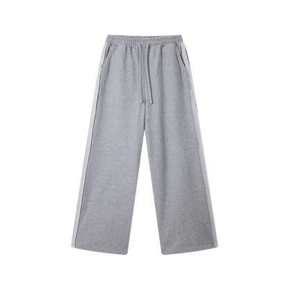 Contrast Tape Straight-Leg Sweatpants