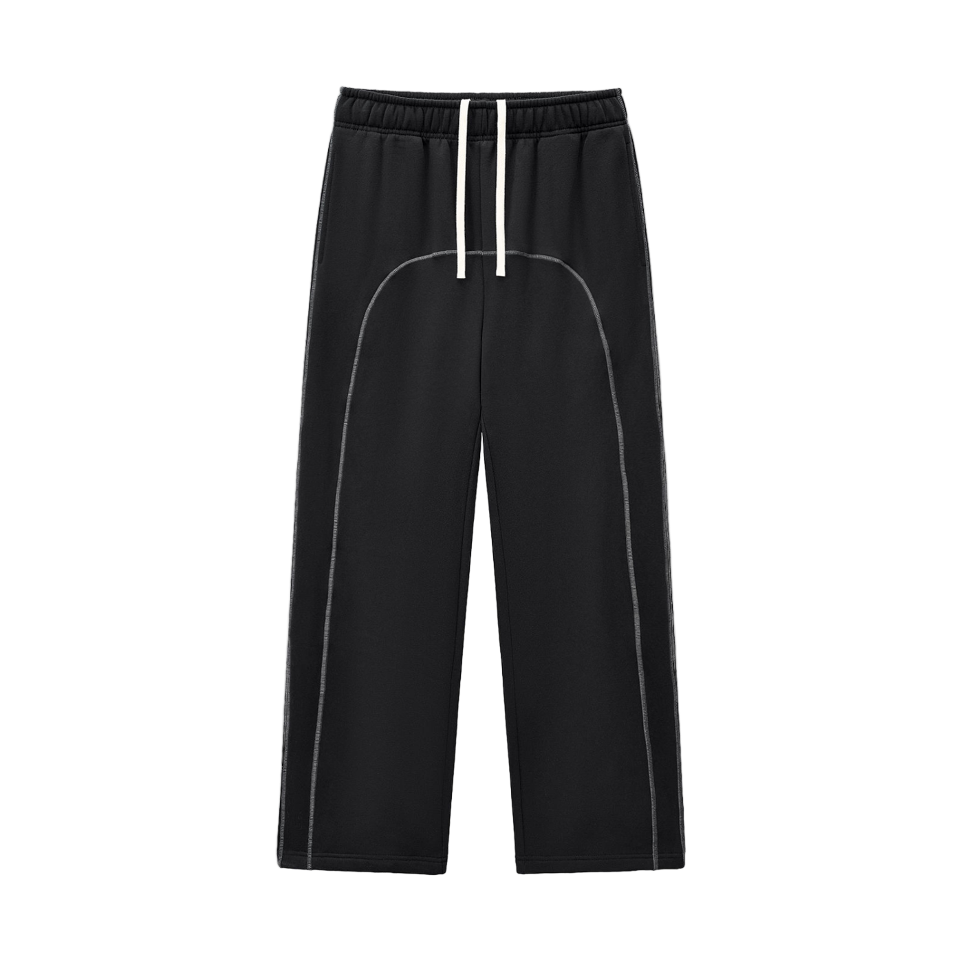 Contrast-Stitched Fleece Sweatpants
