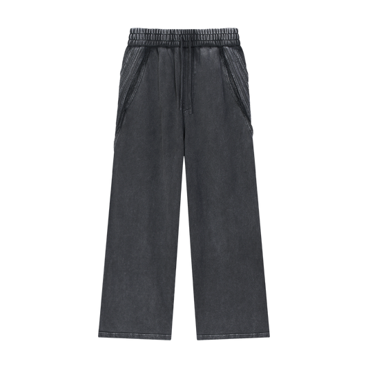 Snow Washed Tape Raw Edge Sweatpants
