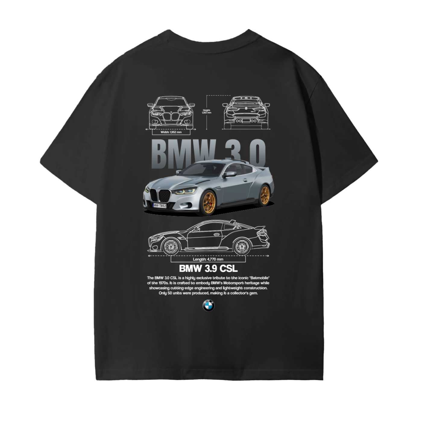 GRAY M3 Cotton T-Shirt