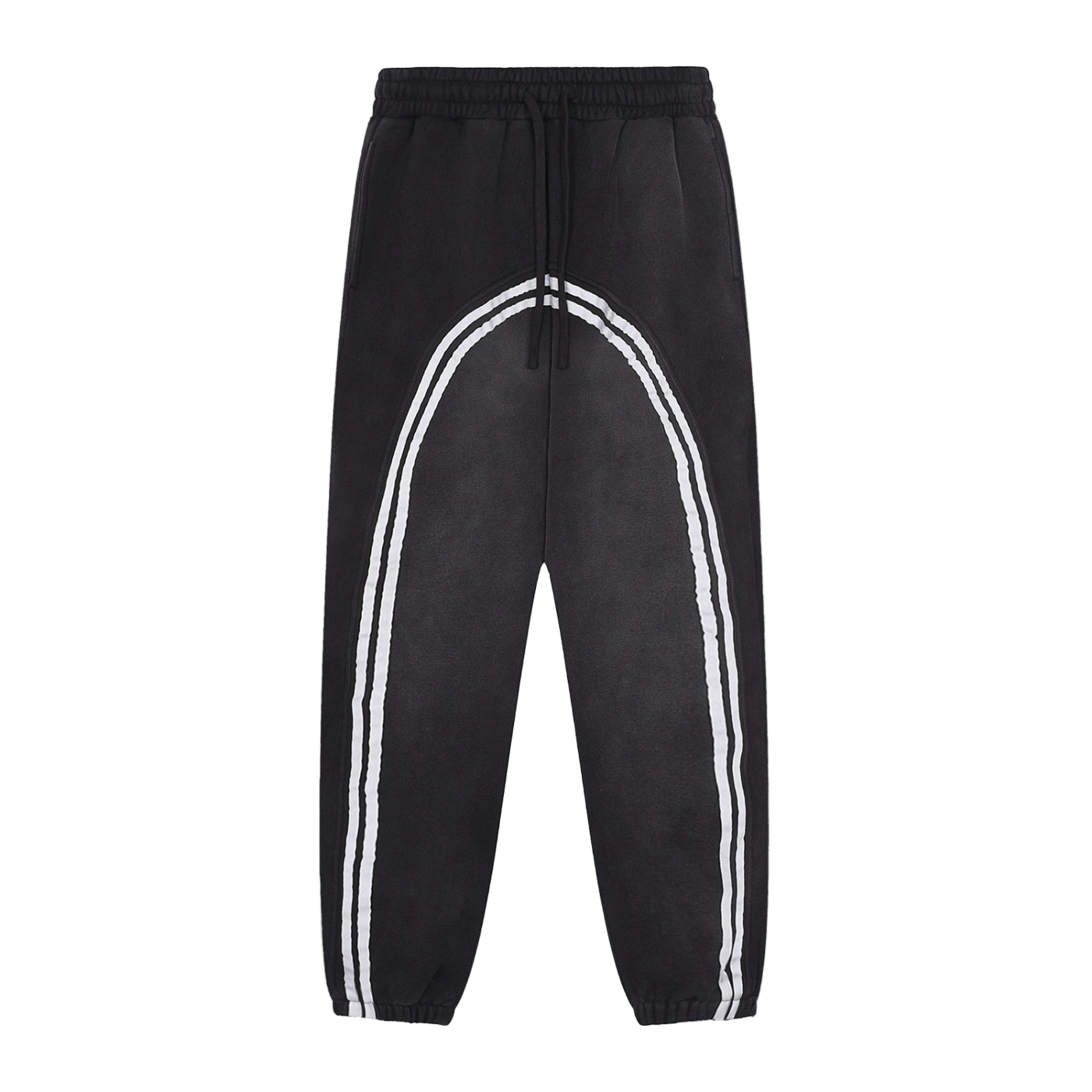 Sun Fade Contrast Tape Fleece Jogged Sweatpants