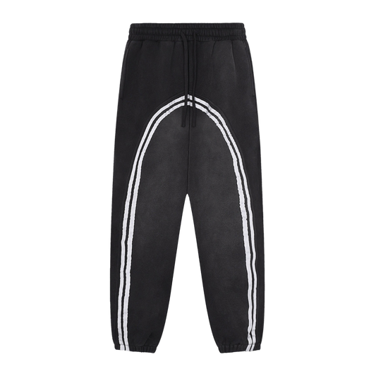 Sun Fade Contrast Tape Fleece Jogged Sweatpants