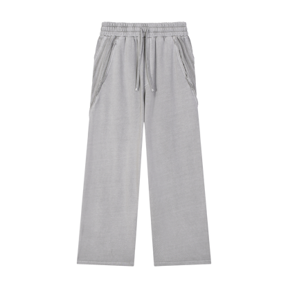 Snow Washed Tape Raw Edge Sweatpants
