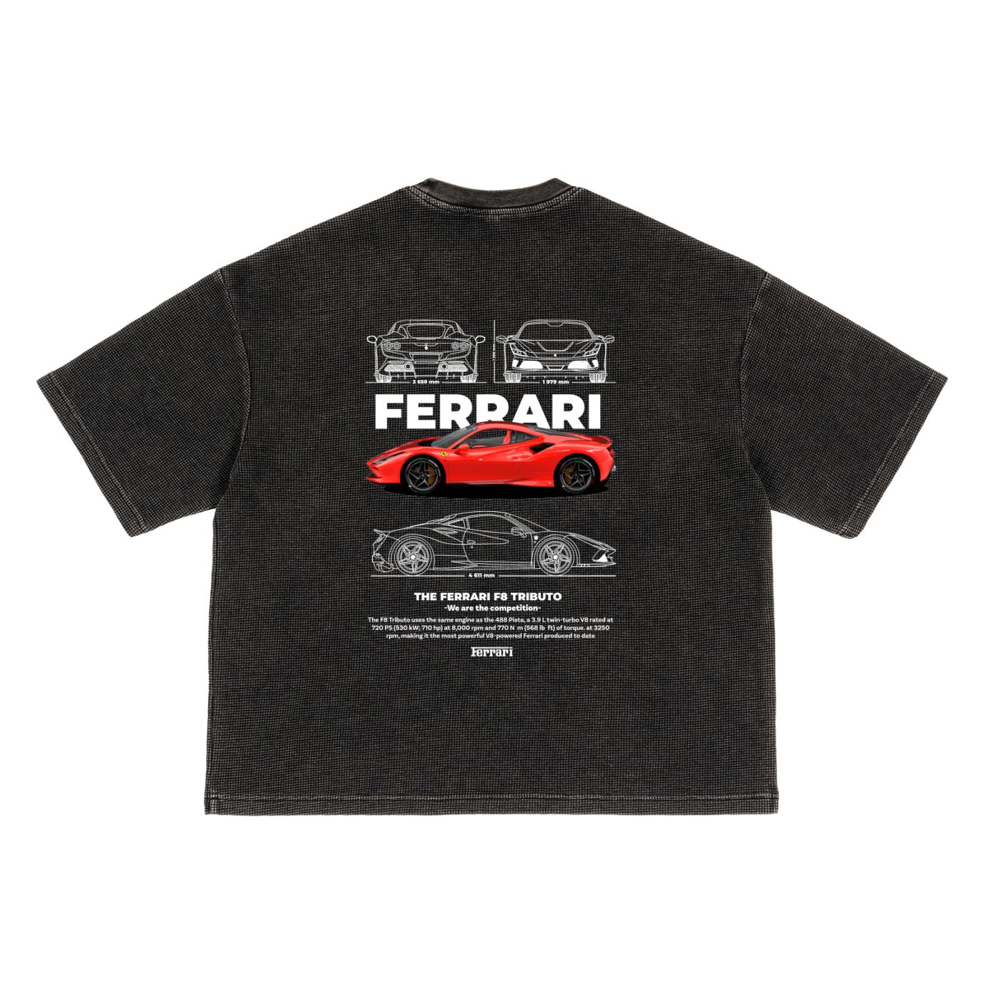 FERRARI F8 TRIBUTO - WHITE  Boxy T-Shirt