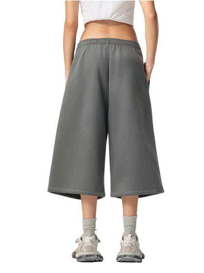 Relaxed Drawstring 3/4 Sweatpants