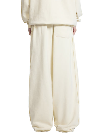 Contrast Tape Straight-Leg Sweatpants